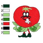 Free Tomato Funny Veggies Embroidery Design